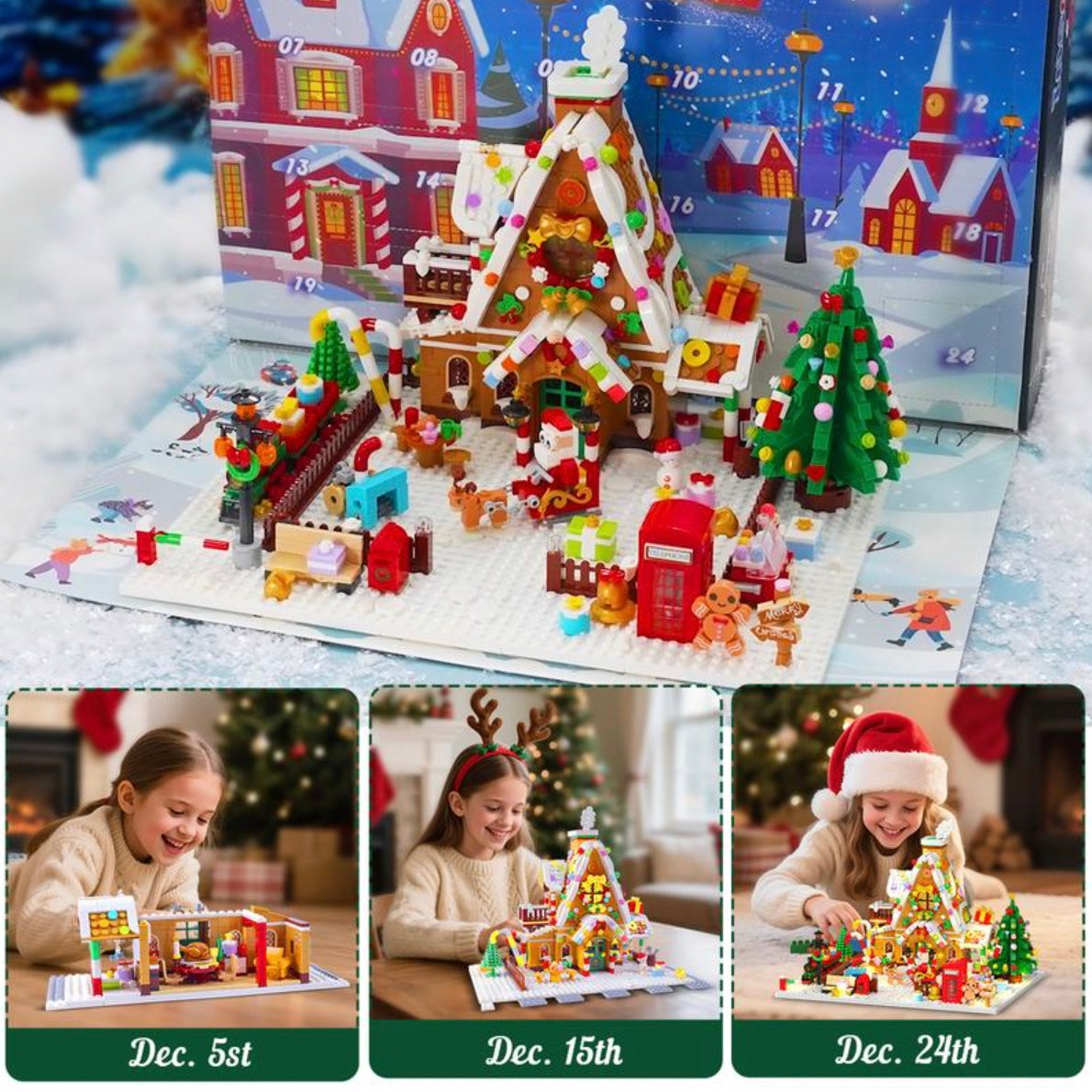 GingermasBuilds™ - 24 Day Christmas GingerBread Building Set